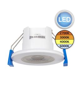 Saxby Lighting - ShieldLITE - 108763 - LED White Clear IP65 Bathroom Recessed Ceiling Downlight