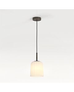 Astro Lighting - Veo - 1455005 - Bronze White Ribbed Glass Ceiling Pendant Light
