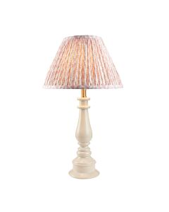 Endon Lighting - Myrtle & Leaf 30cm - 114955 - White Warm Brass Peach Table Lamp With Shade