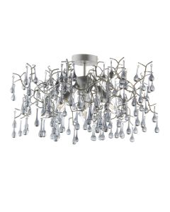 Splendour - Aged Silver Jewelled Semi flush