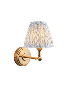 Endon Lighting - Step Wing & Leaf 16cm - 115778 - Aged Brass Blue Wall Light