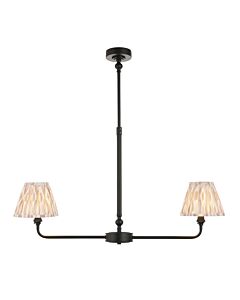 Endon Lighting - Lille - 118073 - Black Neutral 2 Light Bar Ceiling Pendant Light