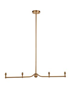 Endon Lighting - Santiago - 108211 - Aged Brass 4 Light Bar Ceiling Pendant Light