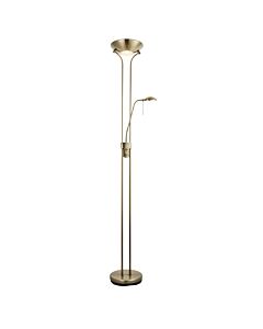 Endon Lighting - Rome - ROME-AN - Antique Brass Opal Glass Mother & Child Floor Lamp