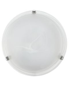 Eglo Lighting - Salome - 7186 - Chrome White Glass Flush Ceiling Light