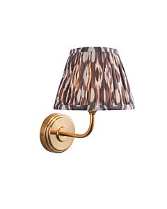 Endon Lighting - Step Arc & Ikat 20cm - 116052 - Aged Brass Grey Wall Light