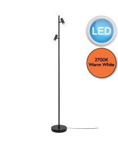 Nordlux - Omari - 2112254003 - LED Black 2 Light Touch Floor Reading Lamp