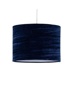 Navy Blue Crushed Velvet 25cm Pendant Lightshade