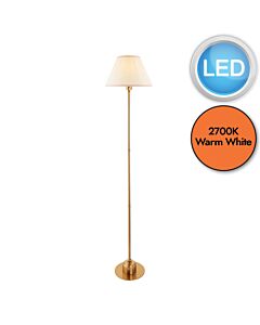 Endon Lighting - Burley Rechargeable & Ivy 30cm - 114792 - LED Aged Brass Vintage White Touch Floor Lamp