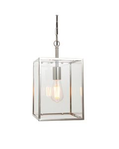 Endon Lighting - Hadden - 76228 - Nickel Clear Glass Ceiling Pendant Light