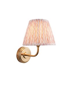 Endon Lighting - Step Arc & Leaf 20cm - 116047 - Aged Brass Peach Wall Light