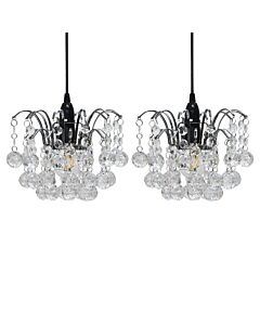 Set of 2 Inspire - Jewelled Droplets Easy Fit Pendant Shades
