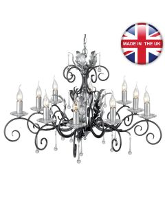 Elstead - Amarilli AML10-BLK-SILVER Chandelier