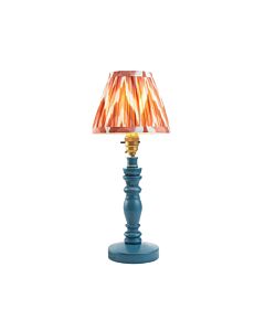 Endon Lighting - Bibury & Zigzag 16cm - 115895 - Blue Aged Brass Orange Table Lamp With Shade