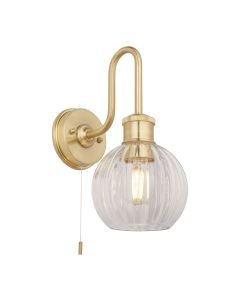 Antique brass wall lights deals with pull cord