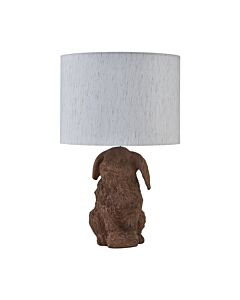 Lily - Bunny Table Lamp With Oatmeal Linen Shade