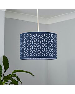 Navy Blue Laser Cut 30cm Pendant Lightshade