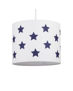 White with Blue Stars 25cm Light Shade