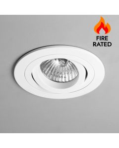 Astro Lighting - Taro Round Adjustable Fire-Rated 1240028 - Fire Rated Matt White Downlight/Recessed Spot Light