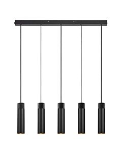 Nordlux - Tilo - 2410483003 - Black Wood 5 Light Ceiling Pendant Light