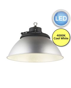 Saxby Lighting - HeliosPRO - 106736 & 106738 - LED Black Brushed Aluminium IP66 Ceiling Pendant Light