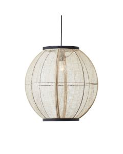 Endon Lighting - Zaire - 101688 - Black Natural Ceiling Pendant Light