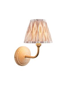 Endon Lighting - Wood Arc & Ikat 16cm - 115820 - Ash Wood Neutral Wall Light