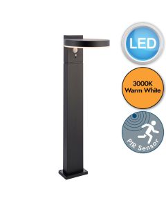 Endon Lighting - Ebro - 96934 - LED Black White IP44 Solar Outdoor Post Light