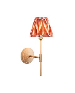 Endon Lighting - Wood T Bar & Zigzag 16cm - 115831 - Ash Wood Orange Wall Light