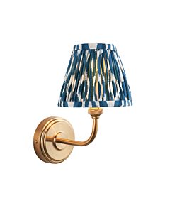 Endon Lighting - Step Arc & Ikat 16cm - 115753 - Aged Brass Blue Wall Light