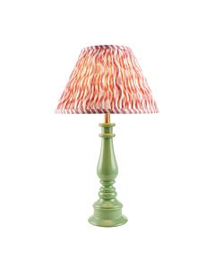 Endon Lighting - Myrtle & Ripple 30cm - 114919 - Green Warm Brass Pink Table Lamp With Shade