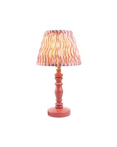 Endon Lighting - Bibury & Ripple 20cm - 114271 - Pink Aged Brass Table Lamp With Shade