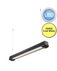 Saxby Lighting - Helios Linear - 106747 - LED Black Bar Ceiling Pendant Light