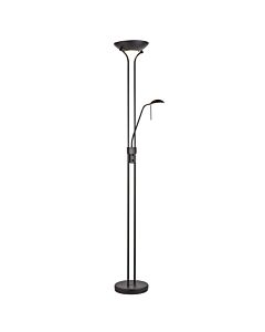 Endon Lighting - Rome - 107738 - Black Opal Glass Uplighter Floor Lamp