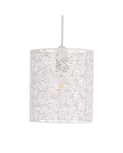 Maui - White Cut Out Metal Leaf Pendant Light Shade