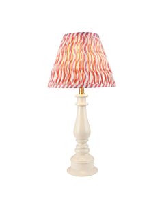 Endon Lighting - Myrtle & Ripple 25cm - 116324 - White Warm Brass Pink Table Lamp With Shade