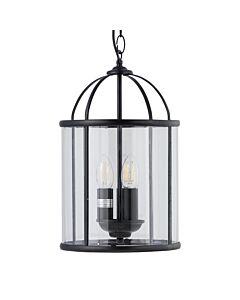 Alicia - Black 3 Light Lantern Style Pendant