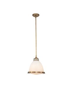 Hinkley Lighting - Amelia - HK-AMELIA-P-M-HB - Heritage Brass Opal Glass Ceiling Pendant Light