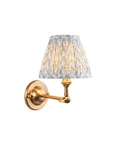 Endon Lighting - Dome Wing & Leaf 16cm - 115626 - Aged Brass Blue Wall Light