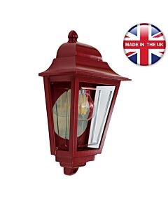 Elstead Lighting - Deco Lane - DECO-LANE7-RED - Red Clear IP44 Outdoor Half Lantern Wall Light