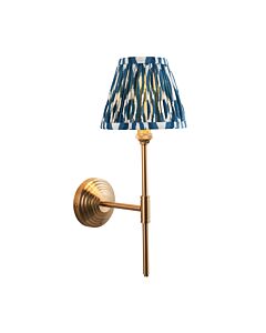 Endon Lighting - Obelisk T Bar & Ikat 16cm - 115699 - Aged Brass Blue Wall Light