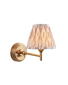 Endon Lighting - Step Fold & Ikat 16cm - 115804 - Aged Brass Neutral Wall Light