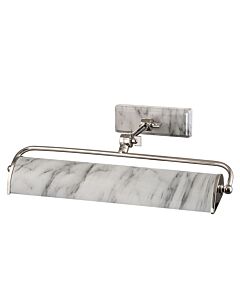 Elstead Lighting - Winchfield - WINCHFIELD-PLM-PN-WM - Nickel White Marble 2 Light Picture Wall Light