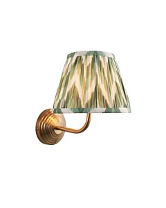 Endon Lighting - Obelisk Arc & Zigzag 20cm - 116005 - Aged Brass Green Wall Light