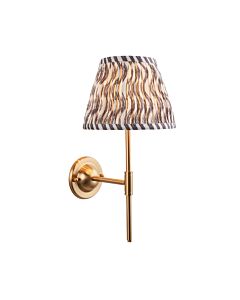 Endon Lighting - Dome T Bar & Ripple 20cm - 115973 - Aged Brass Grey Wall Light