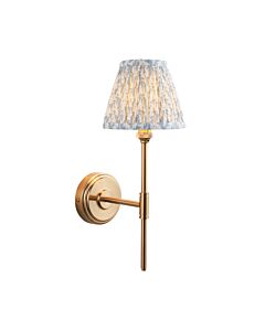 Endon Lighting - Step T Bar & Leaf 16cm - 115762 - Aged Brass Blue Wall Light