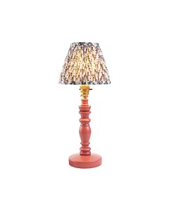 Endon Lighting - Bibury & Leaf 16cm - 115901 - Pink Aged Brass Grey Table Lamp With Shade