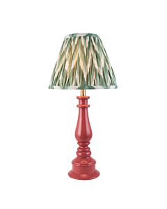 Endon Lighting - Myrtle & Zigzag 25cm - 116361 - Pink Warm Brass Green Table Lamp With Shade