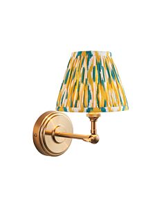 Endon Lighting - Step Wing & Ikat 16cm - 115786 - Aged Brass Yellow Jade Wall Light