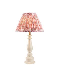 Endon Lighting - Myrtle & Ripple 30cm - 114957 - White Warm Brass Pink Table Lamp With Shade